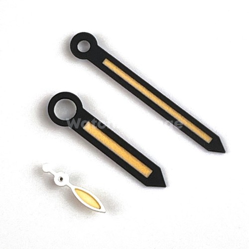 Black orange arrow watch hands - black,