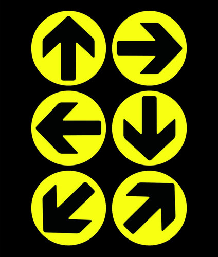 Yellow black arrow - ,
